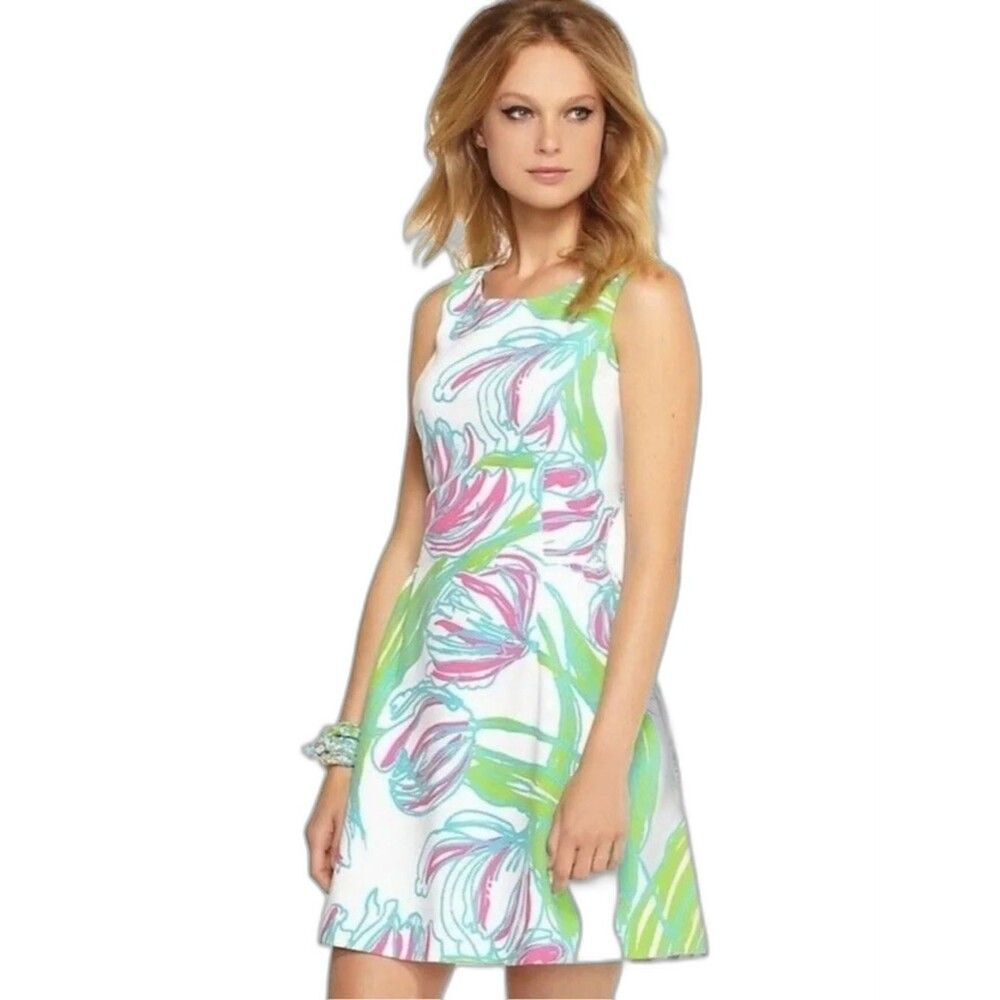 Lilly Pulitzer Bella Dress Women's Size Medium Resort White Ring the Bellboy